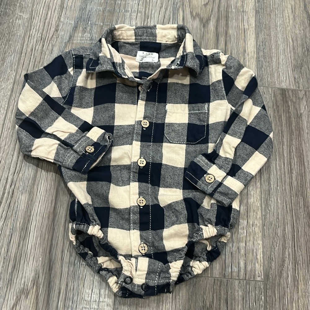Button Down Flannel Bodysuit.
